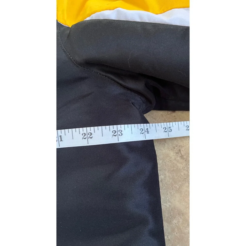 NFL Pittsburgh Steelers Mens Hooded Parka Jacket Black‎ Yellow Medium Full Zip